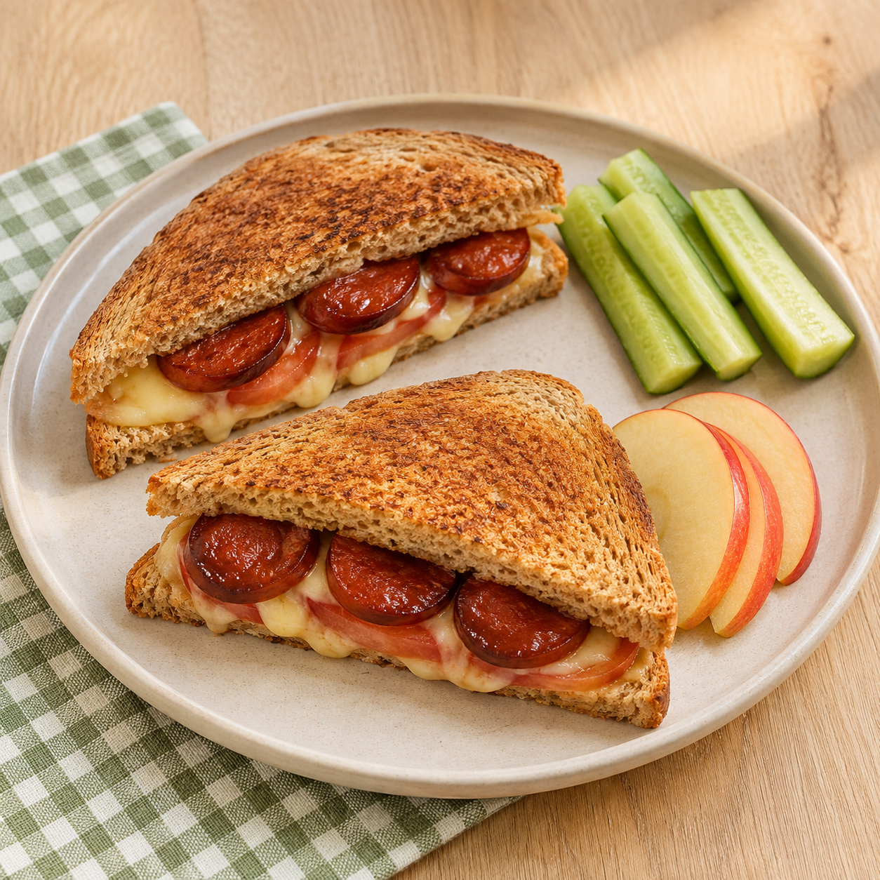 Kaşarlı Piliç Sucuklu Mini Tost